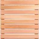 bingaai Cedar Wood Shower Mat, Cedar Wooden Bath Mats, Wood Bath Mat 23.6 15.7 in, Shower Stall Mat Non-Slip for Bathroom Bathtub Spa Sauna Garden Home, Wooden Floor Mat Large for Indoor and Outdoor