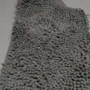 OLANLY Toilet Rugs U-Shaped 20x20, Extra Soft Absorbent Chenille Contour Bathroom Rugs for Toilet, Dry Quickly, Machine Washable, Non-Slip Bath Mat, Grey