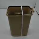 Superio 2.5 Gal Slim Step On Pedal Plastic Trash Can, Waste Bin for Under Desk, Office, Bedroom, Bathroom- 10 Qt, Beige