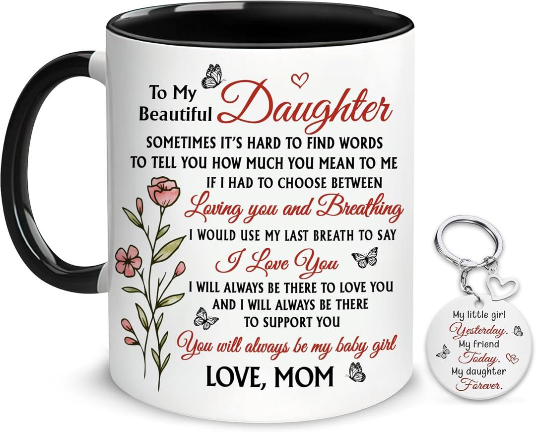 Hyturtle To My Daughter Coffee Mug 11oz For Daughter From Mom - Mom's Choice For Mother's Day, Birthday, Christmas
