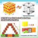 Soyee Magnetic Blocks - Build Mine Magnet World Kids Games Magnet Building Toys Kingdom & Lava World Adventure 1'' Magnetic Cubes STEM Toys Christmas Birthday Gifts for 3+ Years Old Boys Girls