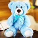 Teddy Bear Stuffed Animal, 12inch Teddy Bear Plush Toy, Birthday Valentine's Day Xmas Gifts for Kids Boys Girls Friends (B-Blue)