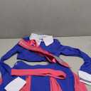 RoleplayCos Fook Yu Fook Mi Costume Austin Twins Costume Dress Outfit Sexy Schoolgirl Costume with Tie for Women Adult (Small, Blue)