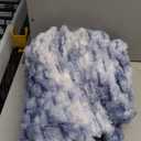 Exclusivo Mezcla Fleece Twin Blanket for Bed, Extra Large Fuzzy Tie-dye Stone Blue Bed Blankets, Soft Cozy Plush Sofa Throws for All Seasons, 90x66 Inches