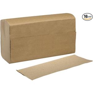 Tork Multifold Hand Towel, Natural, 100% recycled, FSC certified, Compatible with H2 Dispensers, 16 packs x 250 sheets (MK520A)