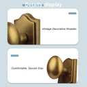 Antique Brass Finish Dummy Door Knob Interior, Vintage Style Zinc Alloy Oval Door Handle, Non-Turning Interior Push/Pull Door Knob (Antique Brass, Dummy)