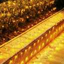 Brightown 2 Pack 12 x 5FT 360 LED Christmas Net Lights Outdoor Mesh Lights, Waterproof IP65 12 Modes Connectable Extendable Mesh Net Christmas Light Outdoor for Bush, Tree, Yard, Garden, Warm White