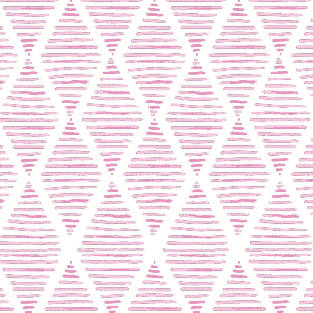 Modern White and Pink Peel and Stick Wallpaper Stripe Diamond Wallpaper Vinyl Waterproof Contact Paper Shelf Paper Drawer Liner Roll for Bedroom Living Room 17.7"x300"