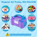 NuLink Balloon Pump Electric Portable Dual Nozzle Air Pump for Balloons Blower Pump Inflator for Decoration, Birthday Party [110V~120V, 600W, Purple]