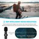 Wireless Microphone for iPhone iPad/Android/PC, Mini Microphone for Video Recording, Plug and Play Lavalier Microphone Lapel Wireless Mic with Noise Reduction