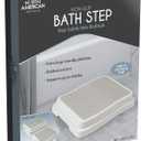 IdeaWorks Bath Step Safely into Bathtubs, White (1 Count (Pack of 1))