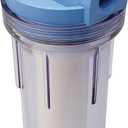 Culligan HF360A/HF360B Whole House Water Filter Housing Clear – 3/4" Inlet/Outlet, Standard Duty, Sediment Water Filtration for Home Plumbing & Appliances, NSF Certified