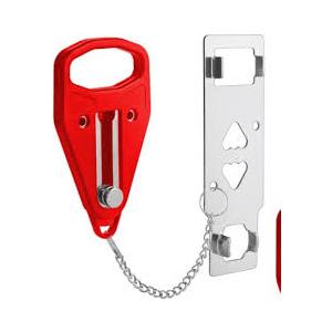 Portable Door Lock for Travel, Door Lock Self-Defense Security Device for Home, Apartment, Hotel, Living Motel, School Dorm, House for Open Inwards Door