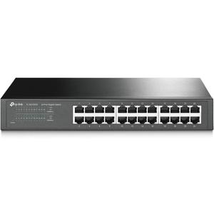 TP-Link 24 Port Gigabit Ethernet Switch Desktop/ Rackmount Plug & Play Shielded Ports Sturdy Metal Fanless Quiet Traffic Optimization Unmanaged (TL-SG1024S)