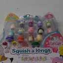 SQUISH-A-LONGS 14 Pack - 1 Mini-Squish with 4 Accessories, 1 Ring, and a Collectors Guide - Collect, Trade, & Play