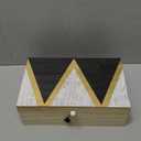Juvale Small Wooden Decorative Box with Hinged Lid & Tassel, Jewelry & Trinket Storage - Wooden Jewelry Box - 9.4 x 6 x 3 Inches