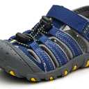 Weestep Toddler Little Kid Boys and Girls Close Toe Hook Loop Sandal, N-13 Navy