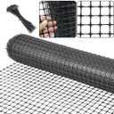 Plastic Garden Fence Animal Barrier,3.28 x 66 FT Heavy Duty Hard Plastic Mesh Fencing,Reusable Safety Temporary Fence Roll with Zip Ties,Snow Fence for Pool Deer Rabbit Chicken Dog Poultry-Black