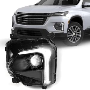 LED Headlight Compatible with Chevy Traverse 2022 2023 2024 w/LED DRL Factory Style Headlamp Assembly w/Bulbs Left Driver Side LH