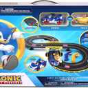 NKOK Sonic & Tails RC Slot Car Set Race Set Vehicle, Black, Cars Rase on Figure-8 Track, Features a Lap Counter, Perfect Item for Kids, Ages 5 and up, Medium