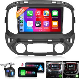 8 Core 4G 64G Car Radio Stereo for Chevy Colorado GMC Canyon 2015-2019 with DSP/36EQ Wireless Carplay Android Auto 9inch 1280X720P IPS Touch Screen Canbus BT 5.0 GPS WiFi Mirror Link Backup Camera