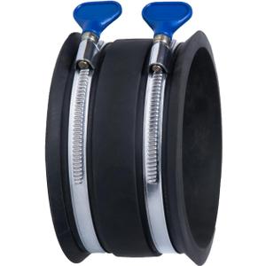 POWERTEC 70369 4 Inch Dust Control Flex Cuff with Adjustable Key Hose Clamps, Hose Connector Rubber Cuff Coupler for Woodworking Dust Collection Fittings, Dust Collector Accessories & Machinery, 1pk