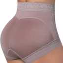 Womens Shapewear Control Panties Butt Lifter Boyshort Lace Panties Underwear (X-Small, Purple Breif)