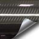 VVVIVID Epoxy High Gloss Black Carbon Fiber Vinyl Automotive Car Wrap Film DIY Interior (2.75ft x 5ft)