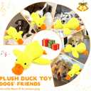 Dog Calming Duck Toy, 2026 New Interactive Plush Duck Toy with Quack Sound and Crazy Crinkle for Dogs Keep Busy, Soft Stuffed Calming Pillow for Puppy Reduce Boredom -Yellow, 17.7"x14.9"(L)