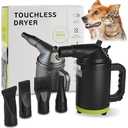 Johui Handheld Pet High Speed Hair Dryer for Dogs,Pet Grooming Dryer with Adjustable Speed and Temperature Control Dog Blow Dryer,Pet Hair Dryer with 4 Nozzle