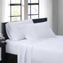 TRULY SOFT Everyday Sheet Set White Polyester 4-Piece King Sheet Set, Solid Color Themed, Adult Bedding, Oeko-TEX Certified