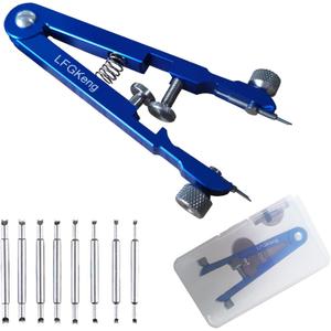 Watch Spring Bar Plier Tool, Spring Bar Tweezer, Watch Band pliers with Robust 8 Alloy Steel Pins, Watch Band Pins Replacement Tool (Blue)