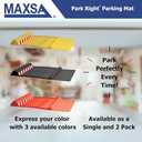 Maxsa 37359-2PK Park Right 21" x 11" x 2" Parking Mat, Red