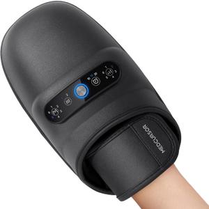 Medcursor Hand Massager - Hand Massager with Heat and Compression for Carpal Tunnel and Stiff Joints, Pain Relief from Wrist to Palm and Finger, Gifts for Women Men (Rechargeable) (Black)
