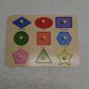 Aile Toddler Wooden Preschool Learning Shape Peg Puzzle Board Toys