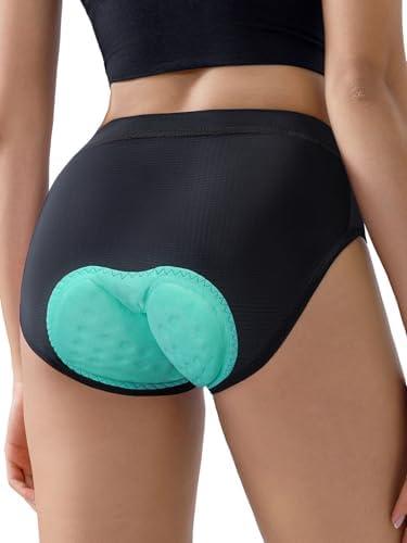 ARESFUEL 4D Padded Bike Underwear Women Cycling Shorts With Padding Biking Bicycle Briefs,Large