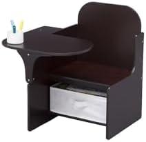 Delta Children MySize Chair Desk With Storage Bin, Dark Chocolate