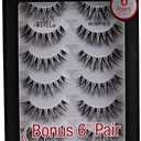 Ardell False Eyelashes Wispies Black, 1 pack (6 pairs of strip lashes per pack)