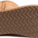 Zizor Women's Cozy Short Bootie Slippers, Winter Warm Hard Bottom House Shoes with Fuzzy Lining (9, Brown)