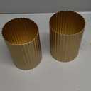 NUPTIO Gold Vases for Centerpieces Wedding: 2 Pcs 5.1 inch Metal Flower Vase Flowers Stand Wedding Centerpieces for Tables Centerpiece Table Decorations