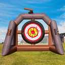 OZIS Inflatable Axe Throwing Game Inflatable Ball Toss Target Dart Board for Backyard School Team Birthday Party Events Outdoor Indoor