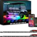 Nilight 2PCS Golf Cart Underglow LED Light Strip Dream Color Multi-Mode Neon Accent Lighting Kit APP and Remote Control Sound Active Music Sync IP67 Waterproof 12V-66V Input for EZGO Yamaha Club Car