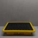 2.6 Gallons Oil Drum Spill Containment Tray, Modular Storage Polyethylen Palette with Drain 19.3"X14"X3.7", Detachable Leakproof Platform for Fill Station Garage