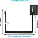 NP-FZ100 Dummy Battery with USB Type-C Spring Power Cable Compatible with Sony FX3 FX30 ZV-E1 A1 A6600 A6700 A7III A7IV A7C A7CII A7CR A7RIII A7RIV A7RV A7SIII A9 A9II Camera