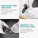 Navaris 25-in-1 Electrician's Multitool - Multi-tool w Pliers Wire Cutter Wrench - Anti-Rust Cr-V Steel Construction - Ergonomic Handle - Multitools & Accessories for Electricians