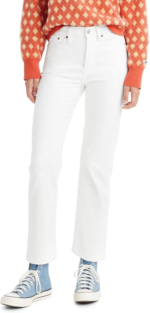 Levi's Women's Wedgie Straight Jeans, White Stonewash, 27