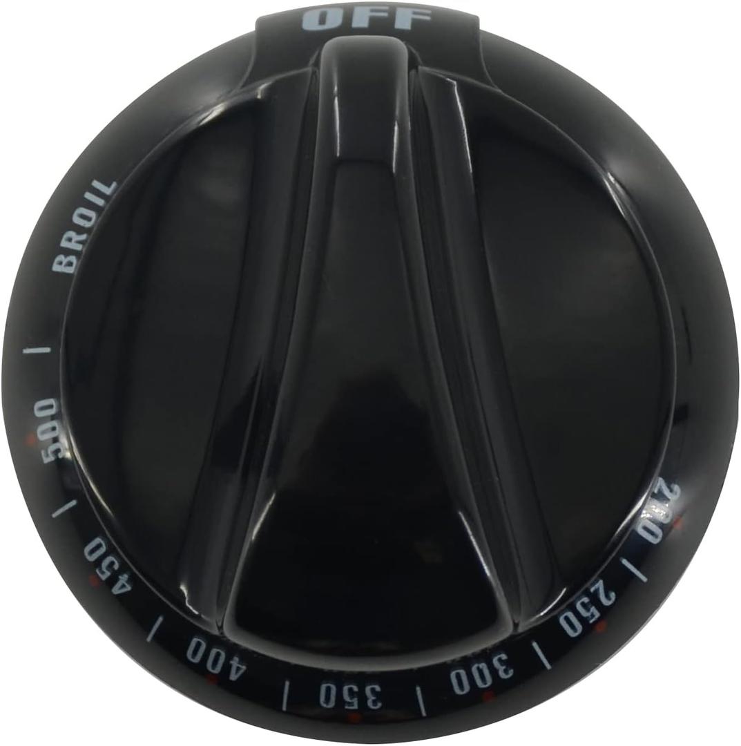 WB03K10037 Thermostat Stove Control Knob Black Compatible with GE & Hotpoint Range Oven Kitchen Burner Accessories Replace Numbers AP2014849, 242683, AH225986 (1PC)