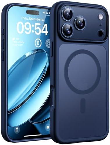 TOCOL for Phone 17 MaxPro Case, Built-in Magnetic Ring, Compatible with Magsafe, Translucent Matte Phone Case for 17 ProMax 6.9 inch (Deep Blue)