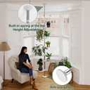 Hershii 7-Layer Tension Pole Plant Stand Indoor Decorative Display Rack Stands for Flower Pots Floor to Ceiling Adjustable Hanging Corner Shelf