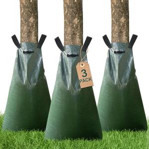 3 Pack Tree Watering Bags, 20 Gallon Slow Release Gator Bags for Trees, Durable PVC Tree Drip Irrigation Bags with Heavy Duty Zipper, Deep Root Targeting